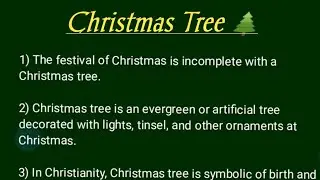 10 lines on Christmas tree 🌲|| 10 lines essay on Christmas Tree🌲
