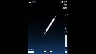 Flying a rocket in space flight simulator.