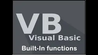 Visual basic built In  function Date and Time function