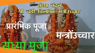 संध्या पूजन एवं मंत्रोंउच्चार |चंडी विनायक |प्रारम्भिक पूजा| #mantra #pooja #temple #mandir #aarti