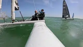 Dart 16 Windy with a capsize August 2025 @Bexhill Sailing Club