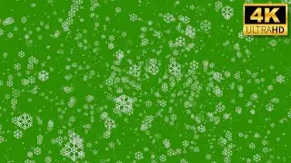 4K Snowfall Snow Flakes Green Screen Free to Use | Chroma Key Snow Flakes Free Motion Graphics