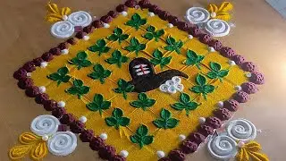 SHIV JI RANGOLI EPISODE 7of 10 #rangoli #art #rangolidesigns #easyrangoli #harharmahadev #shiva 
