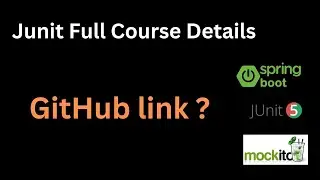 Junit full course details and Github link //Easy Learning Channel