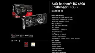 ASRock Radeon RX 6600 Challenger 8GB GDDR6 - Furmark 2.2 GPU Stress testing 90+ minutes