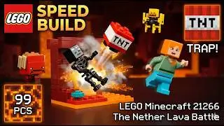 LEGO Minecraft 21266 The Nether Lava Battle 🌋 | Satisfying Speed Build 🏁