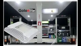 Gas station led canopy light sensor dimmable 130Lm/W China factory