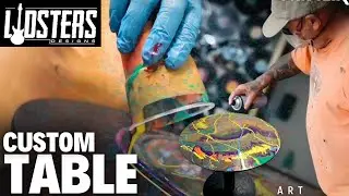 Transforming a Plain Table Into a Stunning Acrylic Art Piece Custom Build by Lidsters Designs 