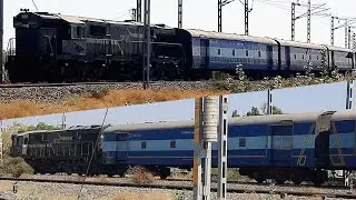 UDL/WDG - 3A 13630 leading NMG wagon rake & WAG9 33786 hauling LPG tanker rake from Pipavav port