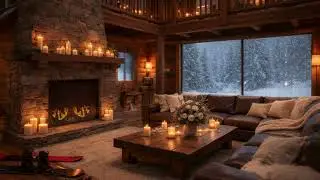 5 Minute Winter Reset ❄️ Cozy Fireplace, Blizzard Sounds & Candlelight | Focus &bull; Calm &bull; Reset