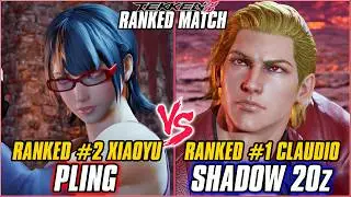 TEKKEN 8 - PLING (Ranked #2 Xiaoyu) vs SHADOW 20z (Ranked #1 Claudio) - T8 RANKED GAMEPLAY