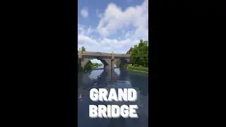 Minecraft speedbuild | Grand Stone Bridge #shorts #minecraft