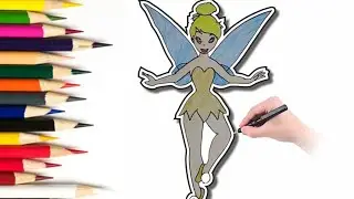 How to Colour Tinker Fairy ✨ Easy Step-by-Step Drawing for Kids | Part 2