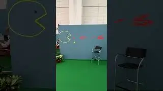 Live & spontaneous Tape Art @ IMEX 2025 PacMan #tapeart #imex #pacman #atelierbomber #event #fair