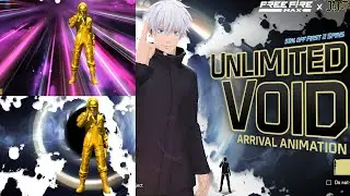 JJK NEW ARRIVAL ANIMATION FADED WHEEL EVENT SPIN GOJO UNLIMITED VOID #freefirenewevent #fadedwheel 