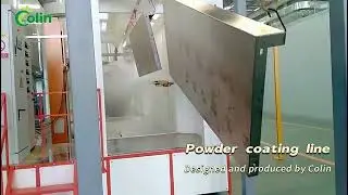Automatic powder coating booth
