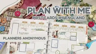 Plan with Me | Planners Anonymous Postcards #4 England #plannercommunity #happyplanner #plannersanon
