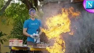My BEST Fire Experiments! (I Almost Got Roasted) #fire #science #scienceexperiment