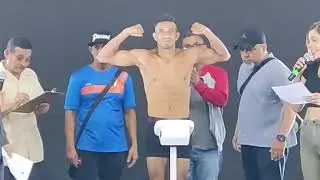 Kevin Vivas Vs Azael Villar, pesaje 108 lb. All Star Boxing INC. jueves 11 julio 2024. Boxeo Prof.