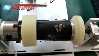 OVlaser-35W CO2 laser marking machine is equipped with 6X beam expander to mark powder-coated cups.