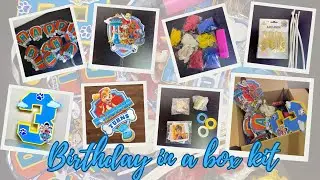 🎉 Title: Ultimate Birthday in a Box Kit | Paw Patrol Theme + 3D Cake Topper, Banner & More!
