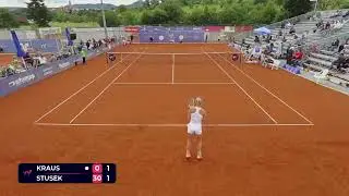 Sinja Kraus [3] (AUT) vs Julia Stusek [WC] (GER) // 4-6 6-0 6-2 // W75 Hechingen // 2nd Round