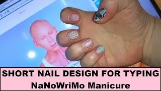 NaNoWriMo 2023 News Print Nails | Easy Foil Transfer | Nail Vlog