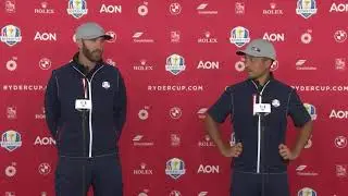 Ryder Cup day one - Dustin Johnson and Xander Schauffele press conference