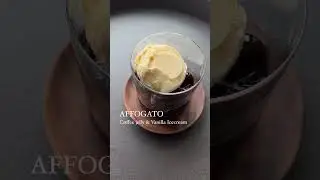 coffee jelly, vanilla ice cream, And freshly squeezed espresso. #espresso#affogato #coffeejelly