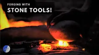 Primitive Forging Bloom Iron with No Metal Tools!