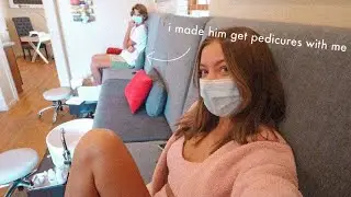 having pamper day (he got a pedicure with me)