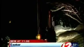 Tractor trailer hits car, 2 hurt