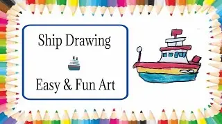 Ship Drawing 🚢 | Simple Drawing Idea 🎨