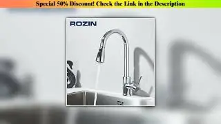 Top Rozin Chrome Kitchen Faucet Deck Mounted Pull Out Spout Kitchen Sink Mixer Tap Single Level Str