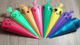 Mixing Making Slime with Piping Bags Most Satisfying Box Slime ASMR