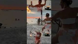Sunset Fire Show at Playa Largo Resort #sunset #keylargo #travelflorida #fullmoonparty #fireshow