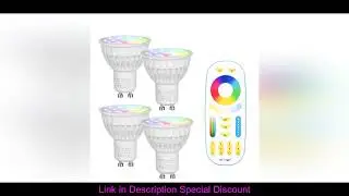Mi Light Dimmable 4W GU10/MR16 Led Bulb RGB CCT (2700-6500K)  Lamp Indoor Decoration + 2.4G RF LED