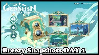 Genshin Impact Breezy Snapshots DAY 1 Event Guide All 3 Photo Locatioons