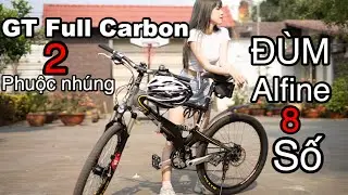 Xe đạp MTB GT Marathon sườn carbon độ phong c&aacute;ch lạ !