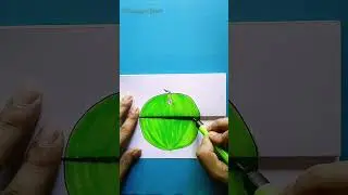 Watermelon folding surprise! Drawing card(One in a Melon)#Shorts