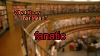 What does fanatic mean?