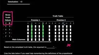 Phil 6, Sect 6.4, Sample Question Truth Table for Validity in Mindtap