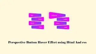 Perspective Button Hover Effect using Html And CSS | hover effect | @frontlinecoders8781