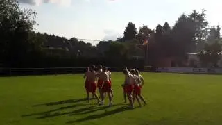 Faustball EM 2015 Jugendlager  - austraben der Jungs