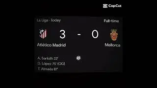 Atletico Madrid 3 vs 0 Mallorca in the match #atleticomadrid #mallorca #laliga #player #soccer ⚽️⚽️