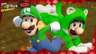 Super Mario 3D World for Switch ᴴᴰ World Crown (All Green Stars & Stamps) Solo Luigi