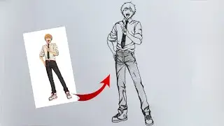 How to draw Denji Full Body | step by step | Chainsaw Man