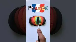 France Flag Color Mixing 🇫🇷 #shorts #satisfying #alphabetlore