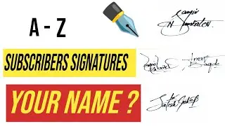 ✅ subscribers signatures 💯| a to z signatures | signature style of my name