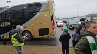 Celtic team bus arriving